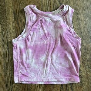 Pink Tie-Dye Sleeveless Top